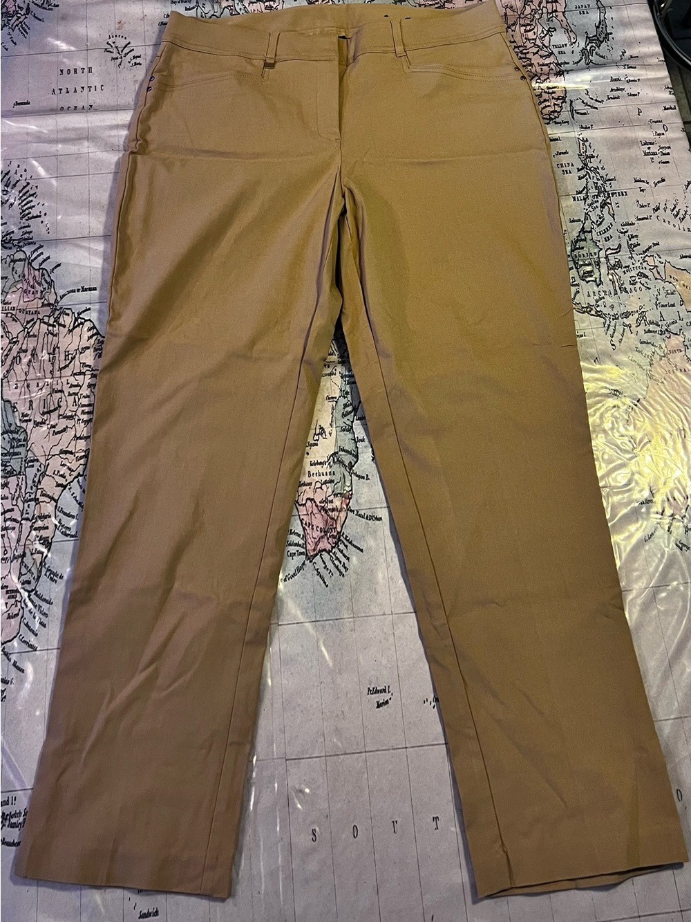 JM Collection Straight-Leg Pants in Khaki